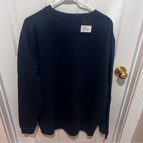 NWT Good Counsel men's king Crewneck sweatshirt with side zip size 2x navy - Picture 9 of 11